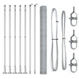 Vidaxl afrasteringspaal zilver 10 x 1,4 m (25 mm gaas) staal
