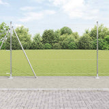Vidaxl afrasteringspaal zilver 10 x 1,5 m (50 mm gaas) staal