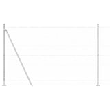 Vidaxl afrasteringspaal zilver 10 x 1,5 m (50 mm gaas) staal