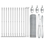 Vidaxl afrasteringspaal zilver 25 x 0,6 m (25 mm gaas) staal