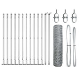 Vidaxl afrasteringspaal zilver 25 x 0,6 m (50 mm gaas) staal