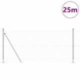Vidaxl afrasteringspaal zilver 25 x 0,8 m (36 mm gaas) staal