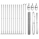 Vidaxl afrasteringspaal zilver 25 x 1,2 m (36 mm gaas) staal