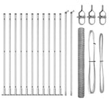 Vidaxl afrasteringspaal zilver 25 x 1,5 m (50 mm gaas) staal