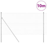 Vidaxl afrasteringspaal zilver 10 x 1 m (25 x 25 mm gaas) staal