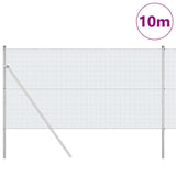 Vidaxl afrasteringspaal zilver 10 x 1,4 m (16 x 16 mm gaas) staal