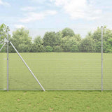 Vidaxl afrasteringspaal zilver 10 x 1,5 m (12 x 12 mm gaas) staal