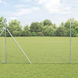 Vidaxl afrasteringspaal zilver 10 x 1,6 m (25 x 25 mm gaas) staal