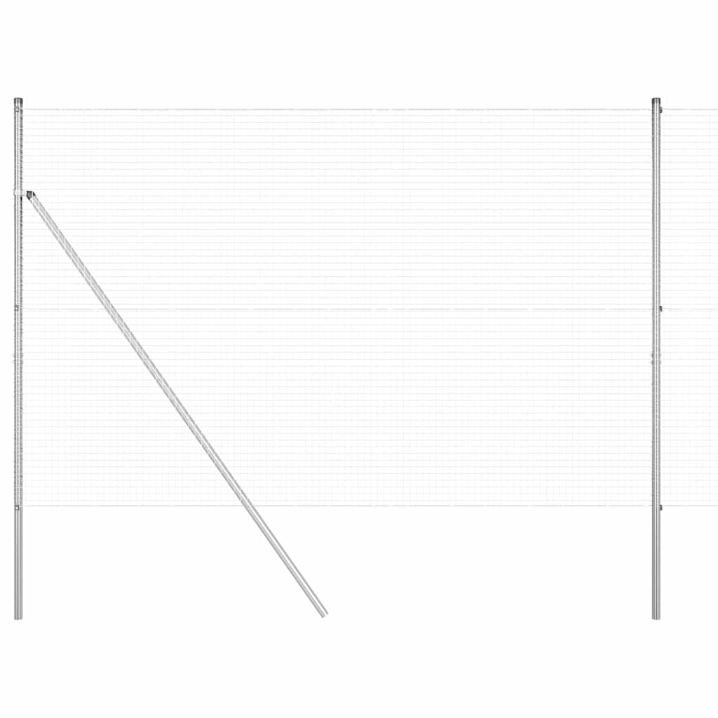 Vidaxl afrasteringspaal zilver 10 x 1,6 m (25 x 25 mm gaas) staal
