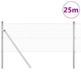 Vidaxl afrasteringspaal zilver 25 x 0,8 m (19 x 19 mm gaas) staal