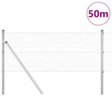 Vidaxl afrasteringspaal zilver 50 x 0,4 m (19 x 19 mm gaas) staal