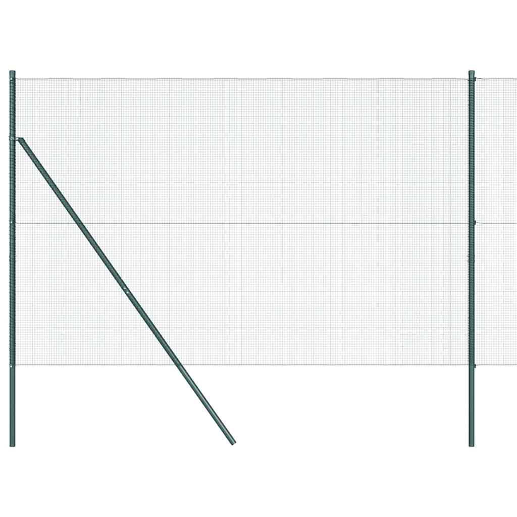 Vidaxl afrasteringspaal groen 10 x 1,5 m (12 x 12 mm gaas) staal
