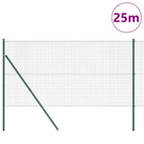 Vidaxl afrasteringspaal groen 25 x 1,4 m (25 x 25 mm gaas)