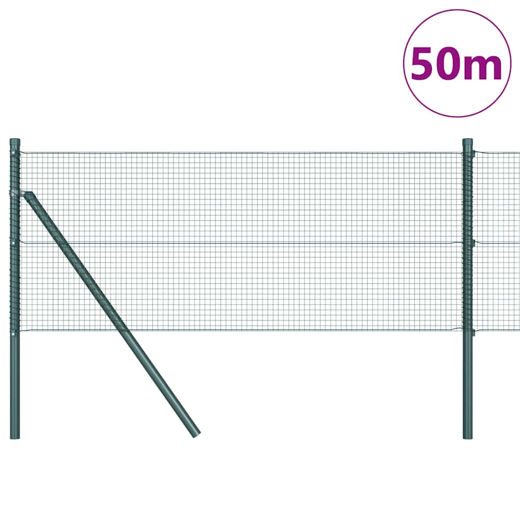 Vidaxl afrasteringspaal groen 50 x 0,4 m (16 x 16 mm gaas)