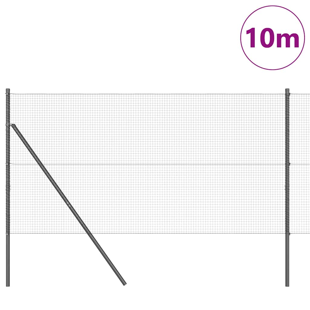 Vidaxl afrasteringspaal grijs 10 x 1,4 m (19 x 19 mm gaas)