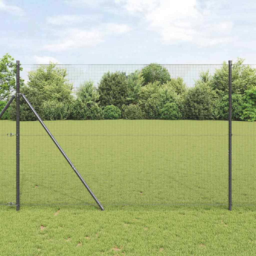 Vidaxl afrasteringspaal grijs 10 x 1,5 m (16 x 16 mm gaas)