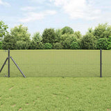 Vidaxl afrasteringspaal grijs 25 x 0,4 m (12 x 12 mm gaas)