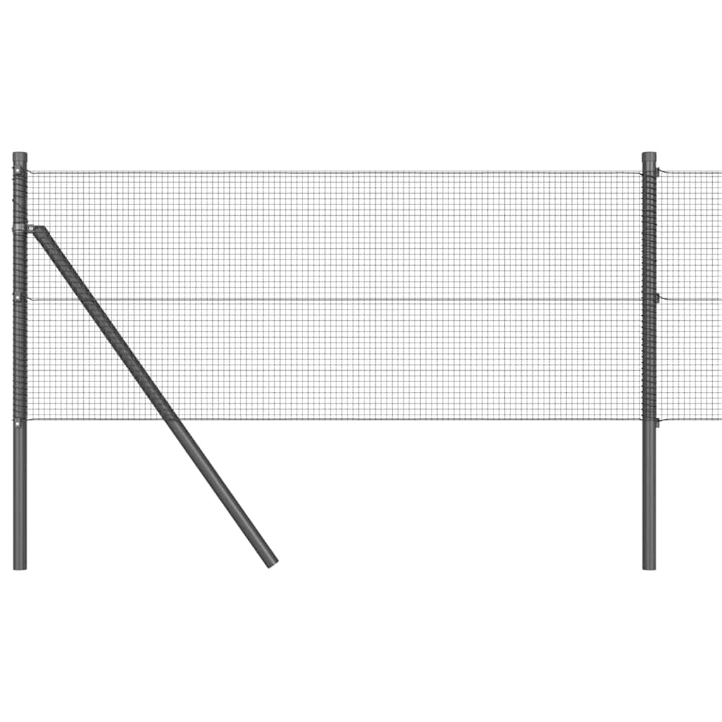 Vidaxl afrasteringspaal grijs 25 x 0,4 m (12 x 12 mm gaas)