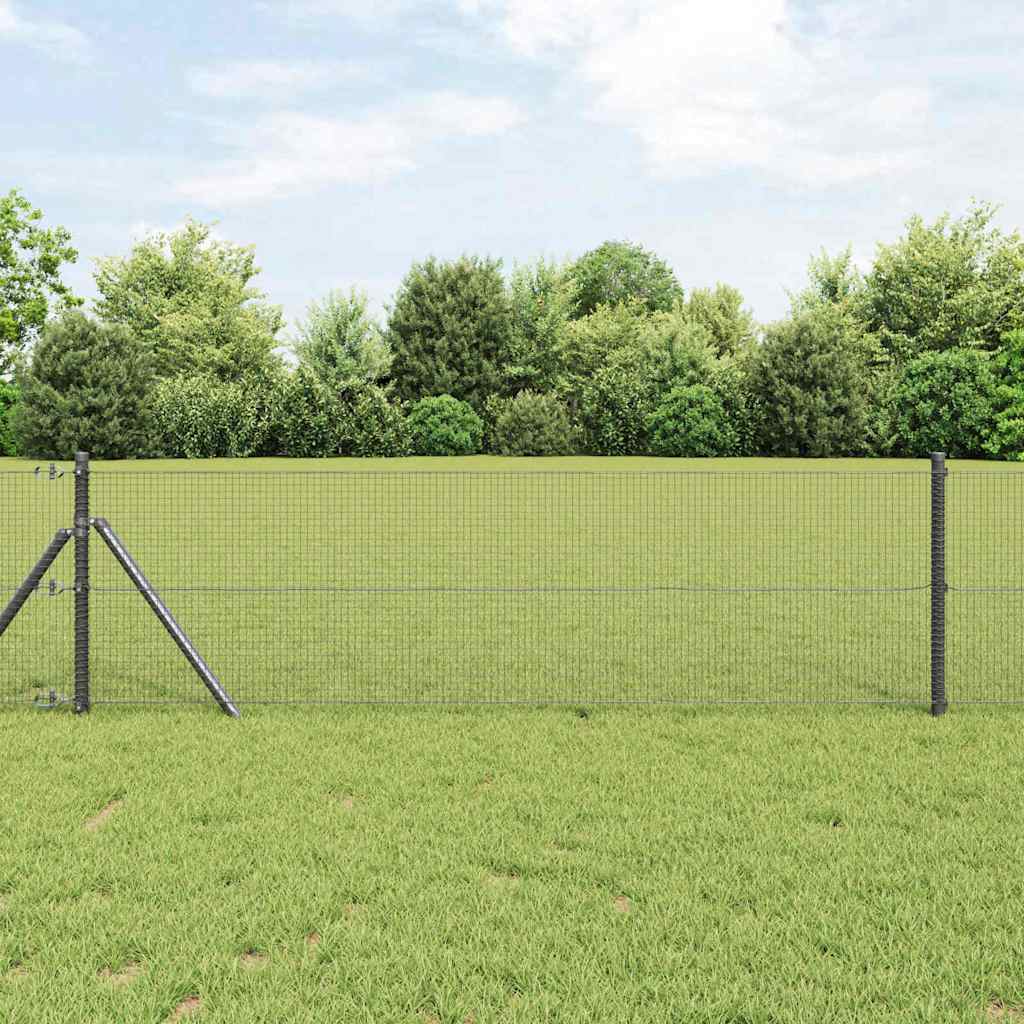Vidaxl afrasteringspaal grijs 25 x 0,4 m (16 x 16 mm gaas)