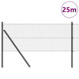 Vidaxl afrasteringspaal grijs 25 x 0,4 m (19 x 19 mm gaas)