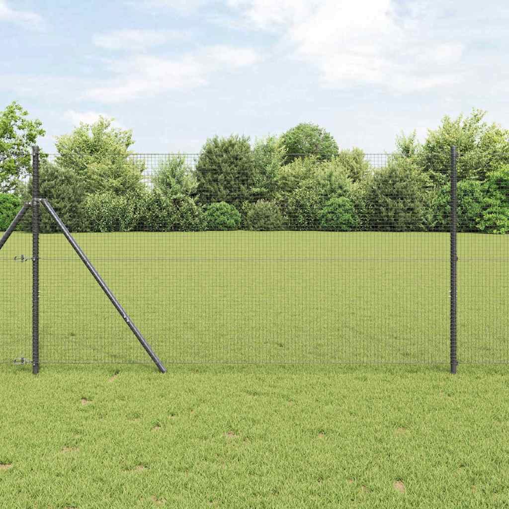 Vidaxl afrasteringspaal grijs 25 x 1,2 m (19 x 19 mm gaas)