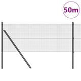 Vidaxl afrasteringspaal grijs 50 x 0,4 m (12 x 12 mm gaas)