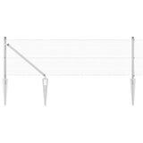 Vidaxl afrasteringspaal zilver 10 x 0,6 m (12 x 12 mm gaas) staal