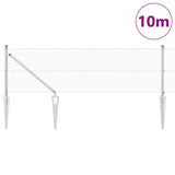Vidaxl afrasteringspaal zilver 10 x 0,6 m (12 x 12 mm gaas) staal