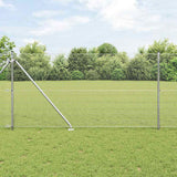 Vidaxl afrasteringspaal zilver 10 x 1,2 m (25 x 25 mm gaas) staal