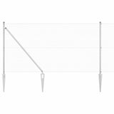 Vidaxl afrasteringspaal zilver 10 x 1,2 m (25 x 25 mm gaas) staal