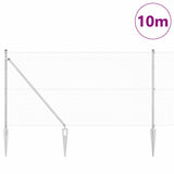 Vidaxl afrasteringspaal zilver 10 x 1,2 m (25 x 25 mm gaas) staal