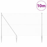 Vidaxl afrasteringspaal zilver 10 x 1,6 m (25 x 25 mm gaas) staal