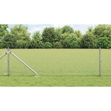 Vidaxl afrasteringspaal zilver 25 x 0,6 m (19 x 19 mm gaas) staal