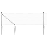 Vidaxl afrasteringspaal zilver 25 x 0,6 m (19 x 19 mm gaas) staal
