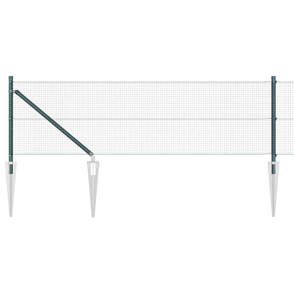 Vidaxl afrasteringspaal groen 10 x 0,8 m (16 x 16 mm gaas)