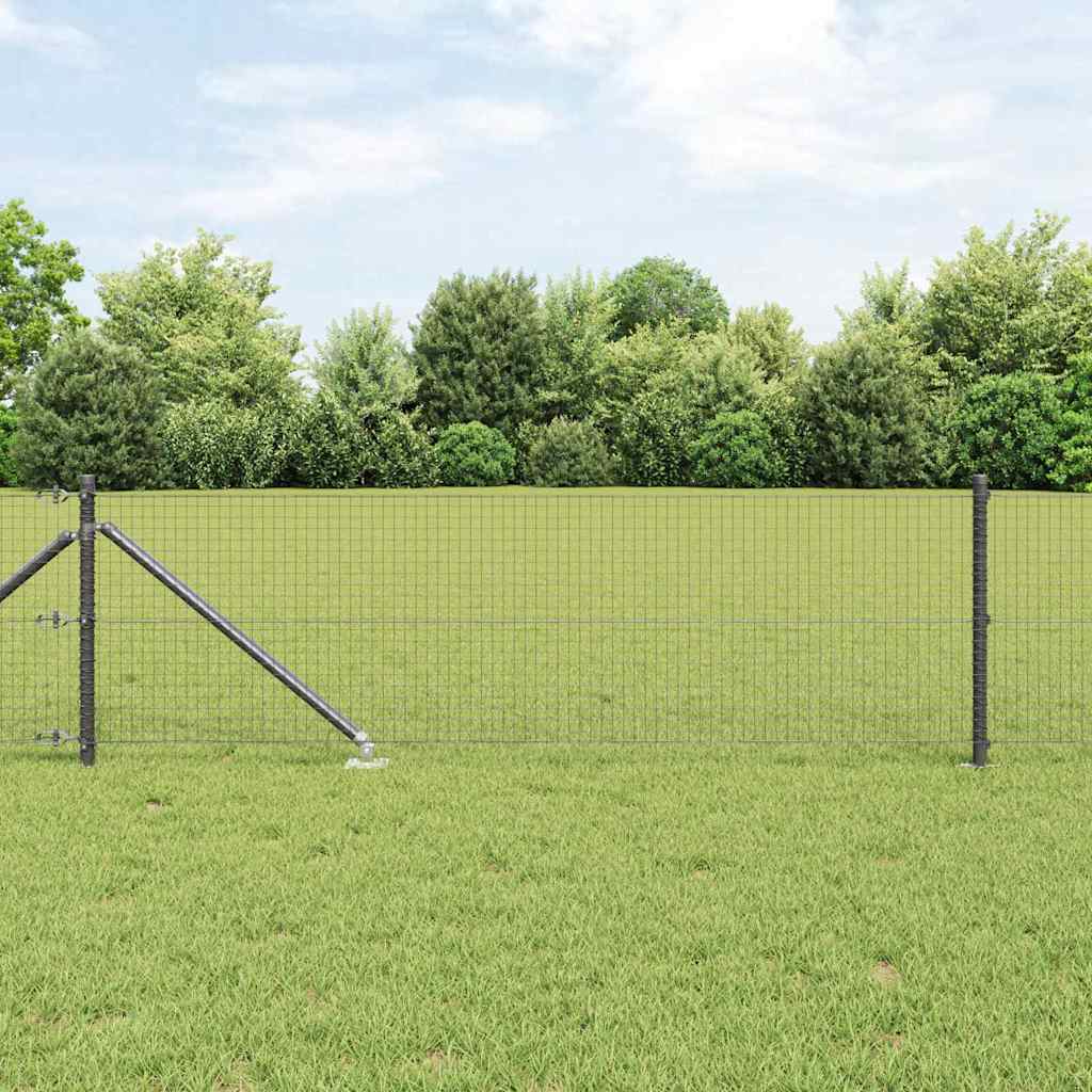 Vidaxl afrasteringspaal grijs 50 x 0,6 m (25 x 25 mm gaas)
