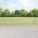 Vidaxl afrasteringspaal zilver 10 x 0,4 m (12 x 12 mm gaas) staal