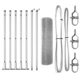 Vidaxl afrasteringspaal zilver 10 x 0,5 m (19 x 19 mm gaas) staal