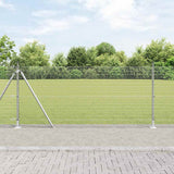 Vidaxl afrasteringspaal zilver 10 x 1 m (19 x 19 mm mesh) staal