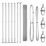 Vidaxl afrasteringspaal zilver 10 x 1 m (25 x 25 mm gaas) staal