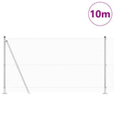 Vidaxl afrasteringspaal zilver 10 x 1,2 m (19 x 19 mm gaas) staal