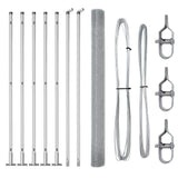 Vidaxl afrasteringspaal zilver 10 x 1,4 m (25 x 25 mm gaas) staal