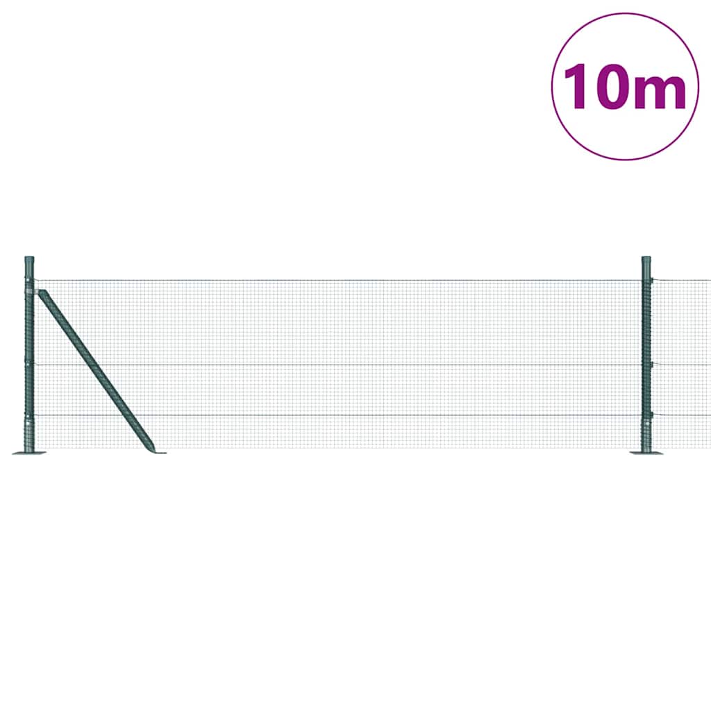Vidaxl afrasteringspaal groen 10 x 0,6 m (12 x 12 mm gaas)