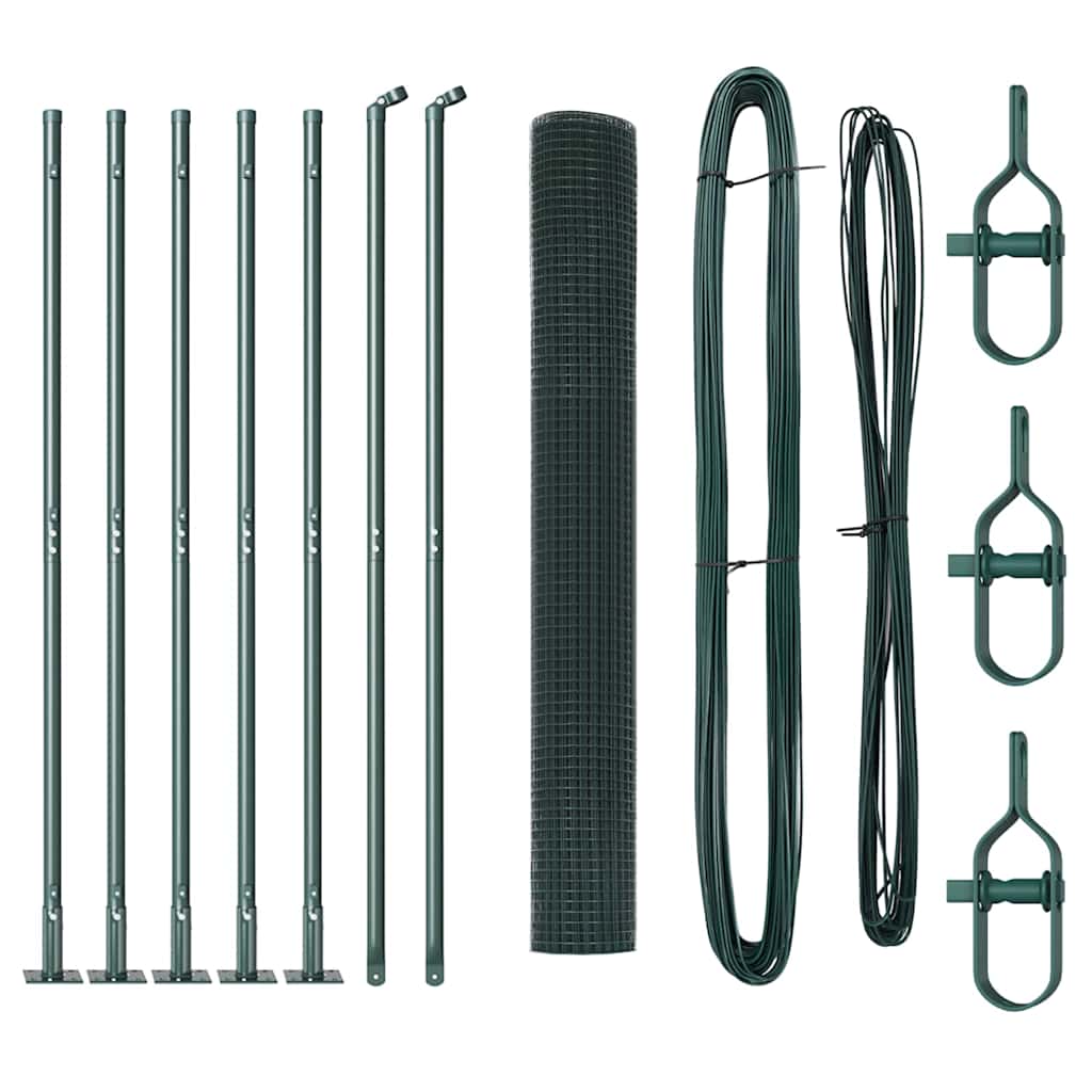 Vidaxl afrasteringspaal groen 10 x 1,2 m (16 x 16 mm gaas)