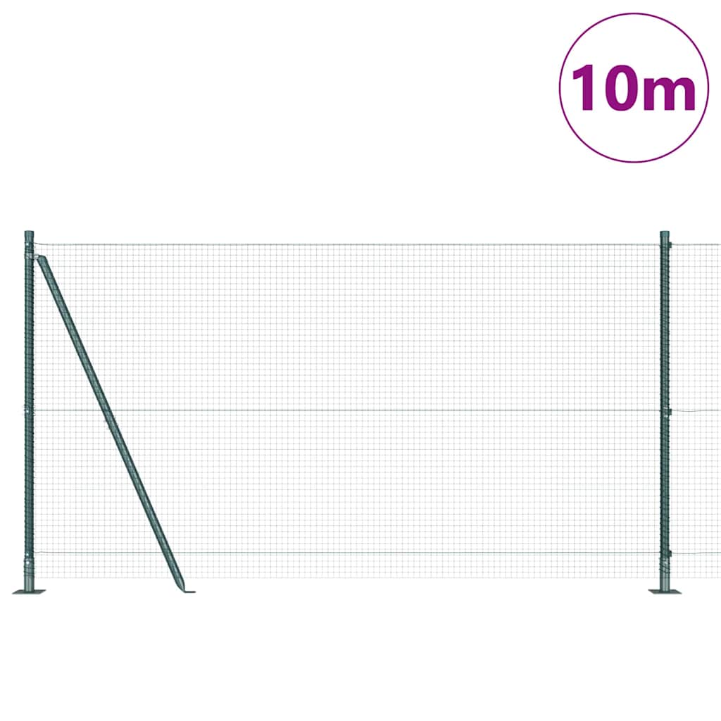 Vidaxl afrasteringspaal groen 10 x 1,2 m (19 x 19 mm gaas)