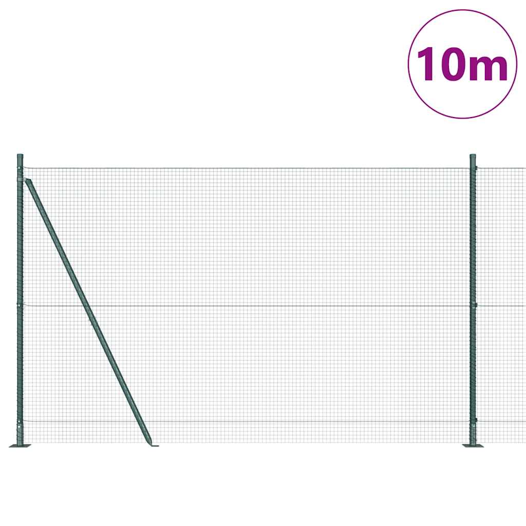 Vidaxl afrasteringspaal groen 10 x 1,4 m (19 x 19 mm gaas)
