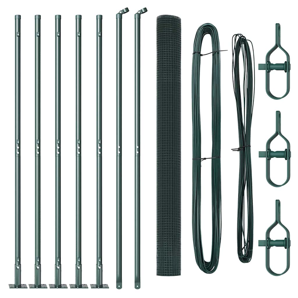 Vidaxl afrasteringspaal groen 10 x 1,5 m (16 x 16 mm gaas)