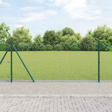 Vidaxl afrasteringspaal groen 25 x 1 m (25 x 25 mm gaas) staal