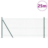 Vidaxl afrasteringspaal groen 25 x 1 m (25 x 25 mm gaas) staal