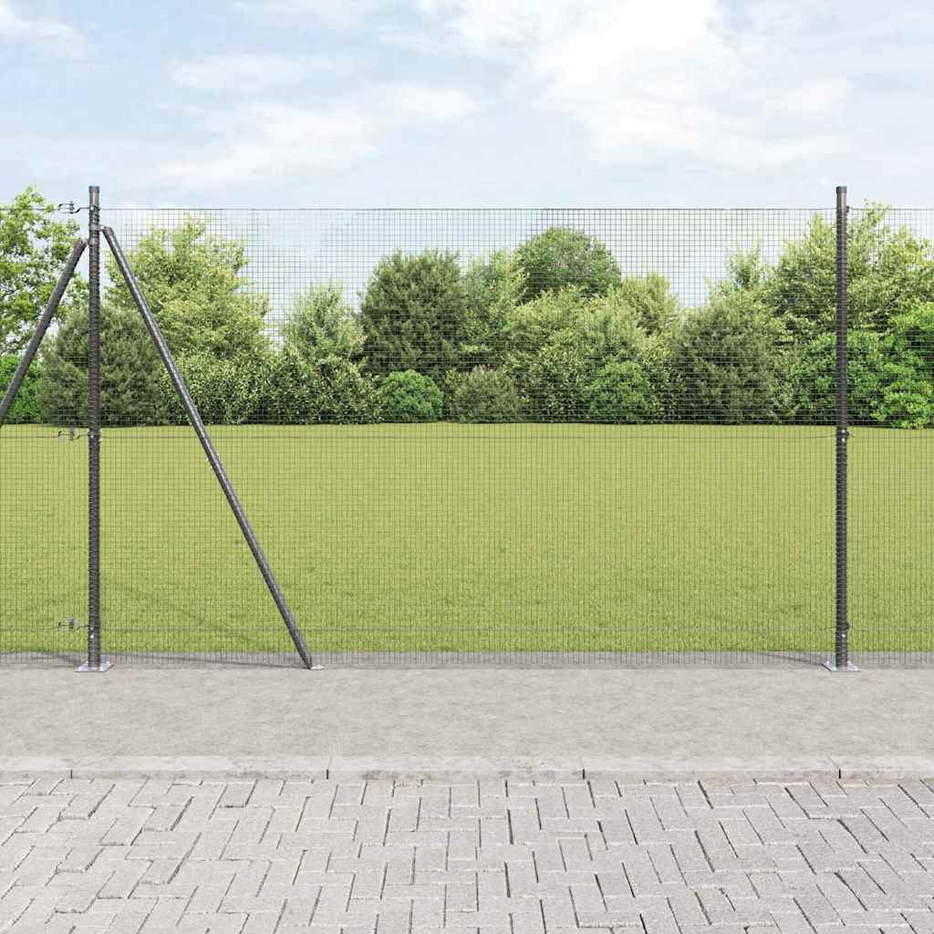 Vidaxl afrasteringspaal grijs 10 x 1,4 m (16 x 16 mm gaas)